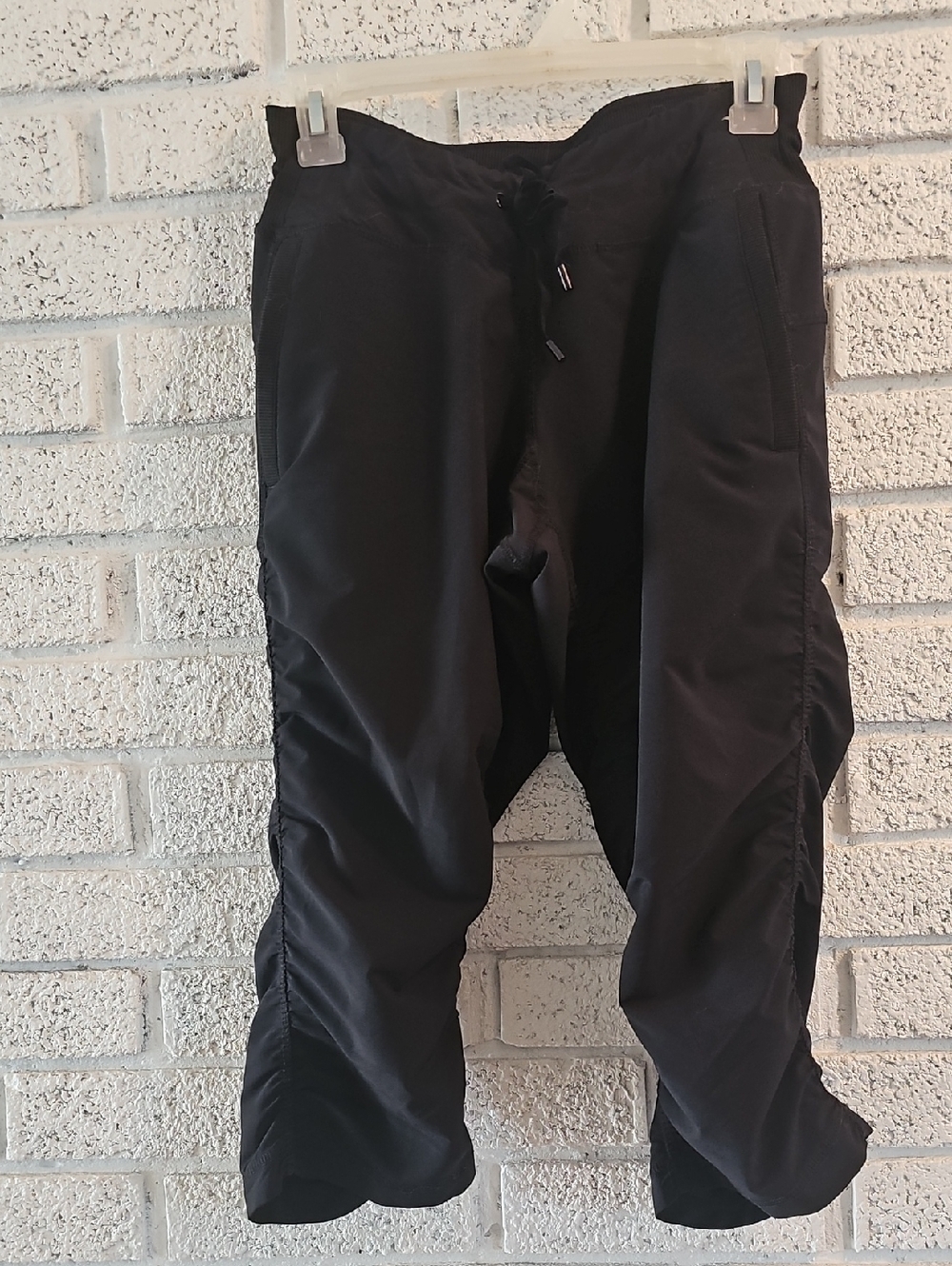 Kirkland Signature Black Capri Pants with Drawstring Waist